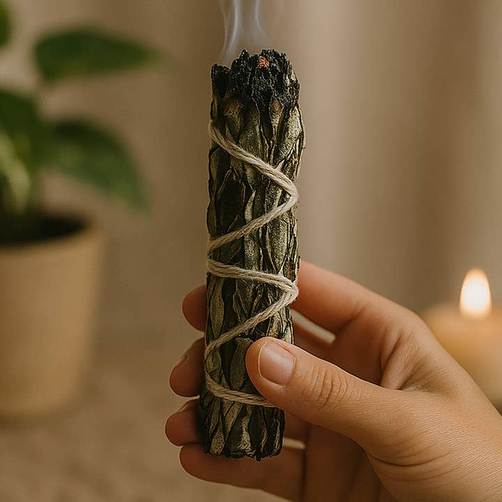 Slimline Smudge Stick, White Sage and Yerba Santa 4" for wholesale by VIE
