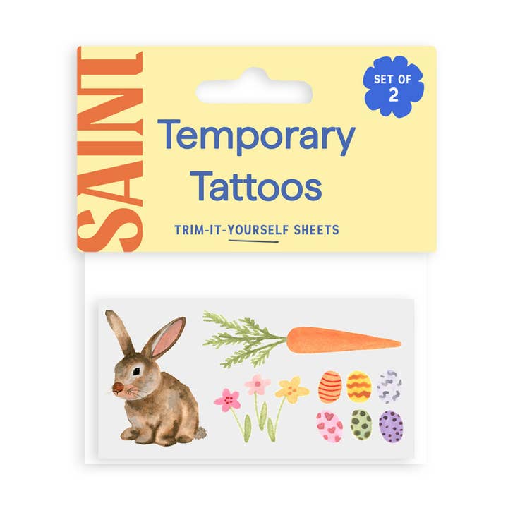 Saint Tattoos - Wholesale Temporary Tattoo - Spring Bunny Temporary Tattoos0