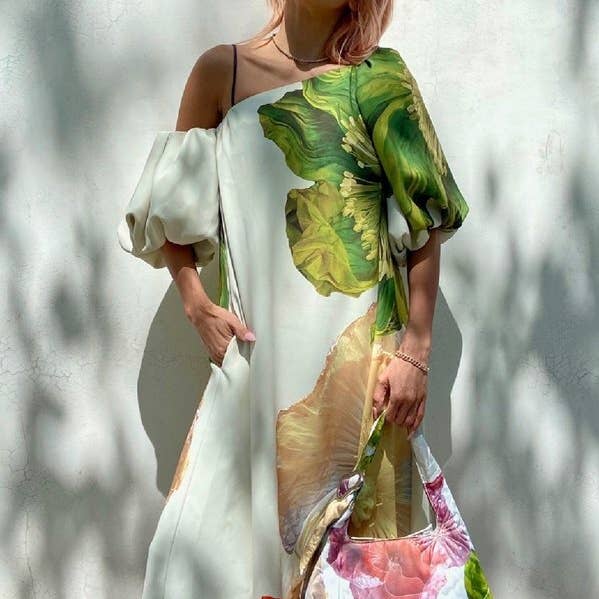 A-Line Belted Pleat Pocket V-Neck Midi Dress for wholesale by UZ Wholesale Store