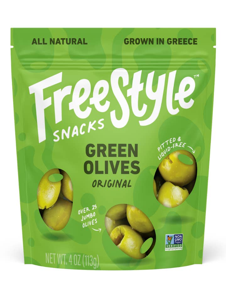 Green Olives - Original (6 pack) for wholesale by Freestyle Snacks