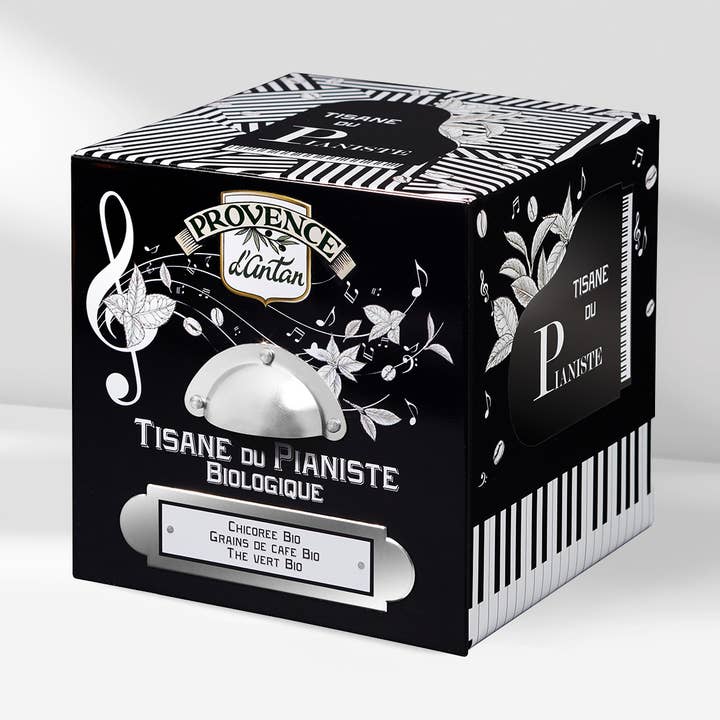 Tisana del Pianista bio* - Cubo Metálico 24 bolsitas para venta al por mayor de PROVENCE D'ANTAN