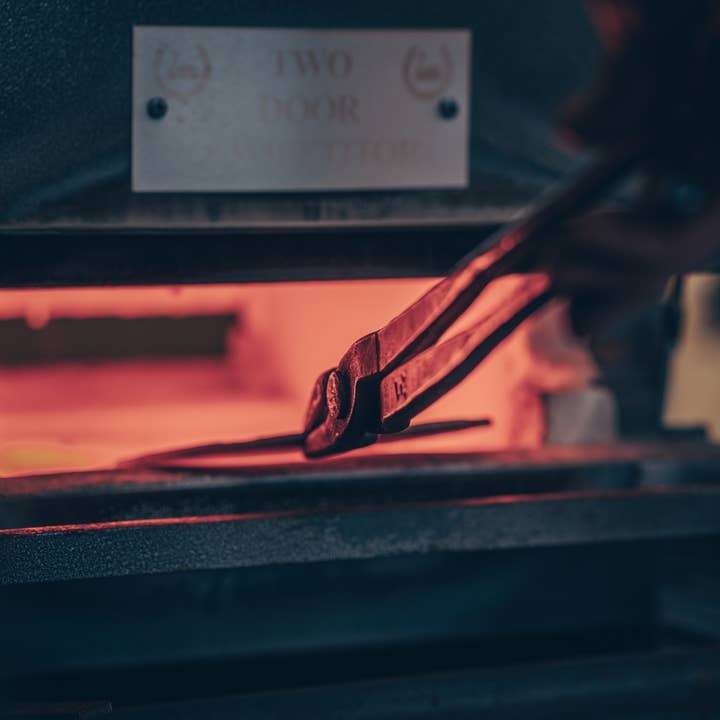 Coach House Forge – wholesale Candle holder – Handforged Smooth Pressed Iron Candle/Ring Dish1