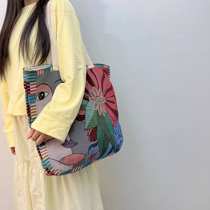 Funkyrel® Atzbranding Limited - Wholesale Tote Bag - Women's - Cosbai - Large Capacity Embroidered Tote Bag4