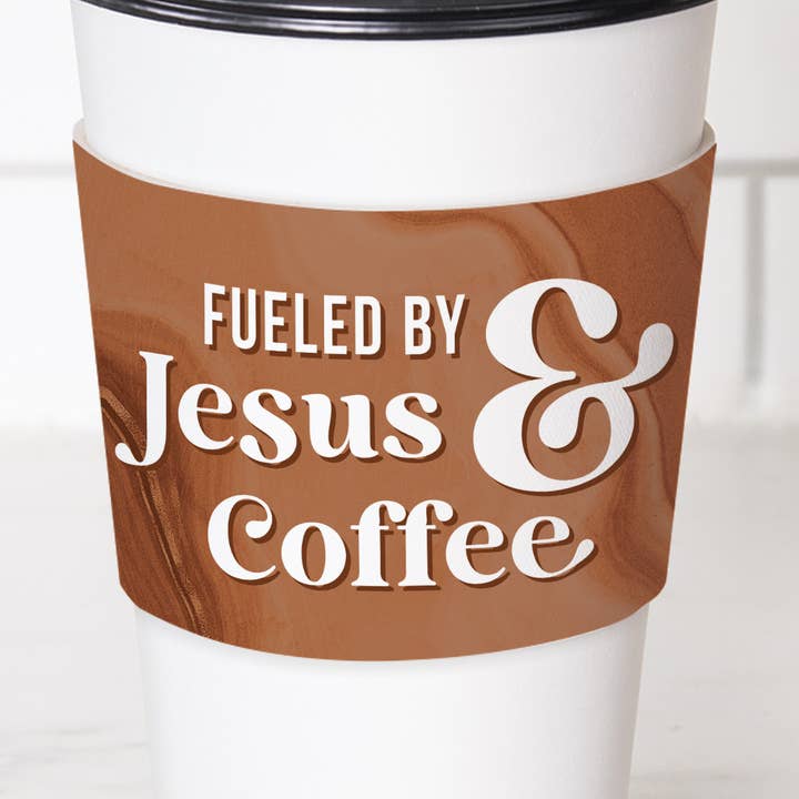 Fueled By Jesus And Coffee Mug Hug for wholesale by P. Graham Dunn