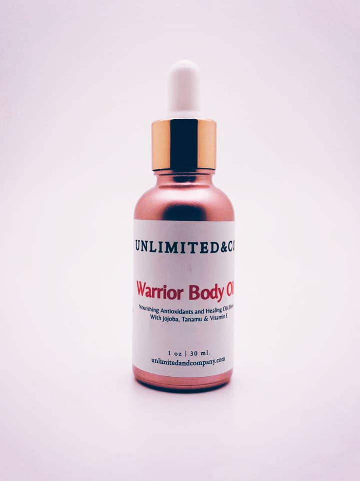 Huile corporelle Warrior pour la vente par Unlimited & CO.