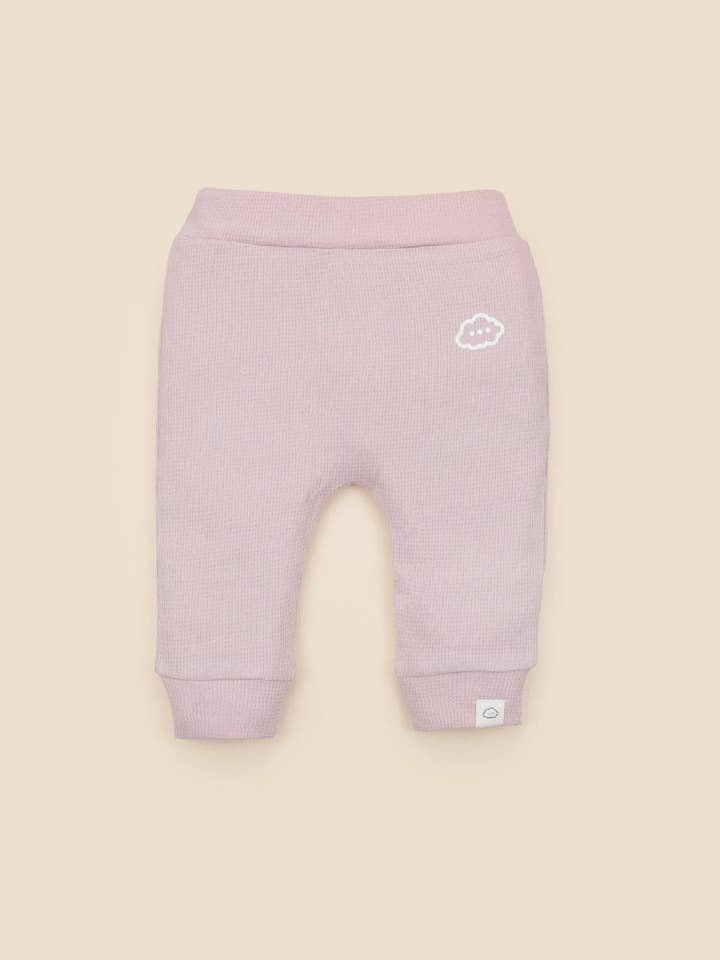 Biologisch Katoenen Wafel Leggings - Lavendel voor wholesale door Lūmmi in Colour Babywear