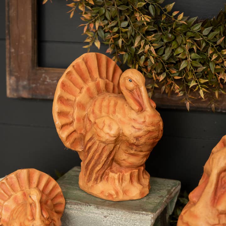 9" FADED ORANGE TURKEY for wholesale by Ragon House