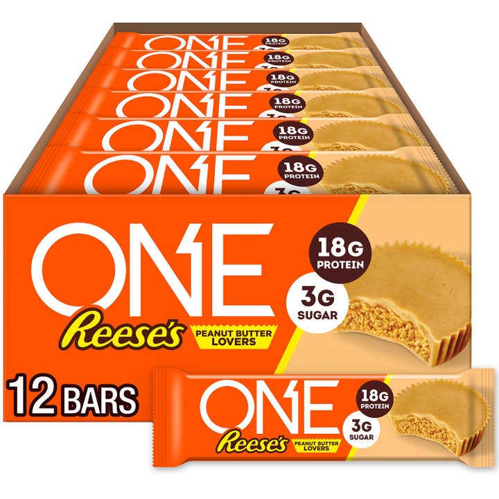 Uma Barra Reese's Peanut Butter 18g de Proteína 60g 12 unidades por atacado de Snacky Candy