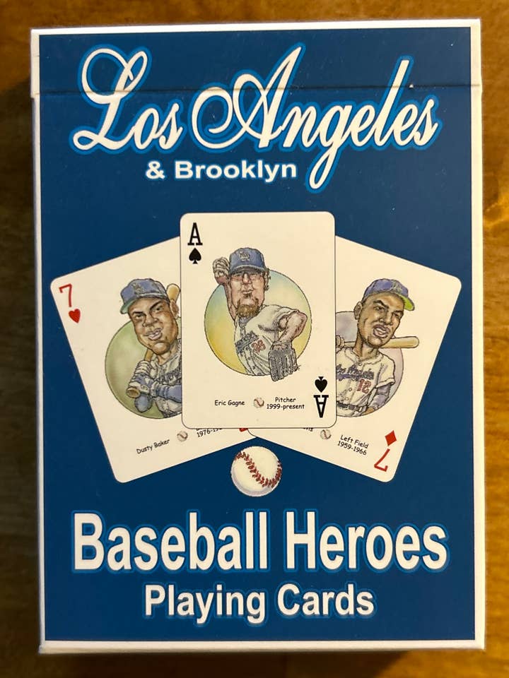 Los Angeles (& Brooklyn) Baseball Heroes Playing Cards for Dogers Fans for wholesale by Midwest Novelty / Parody Productions