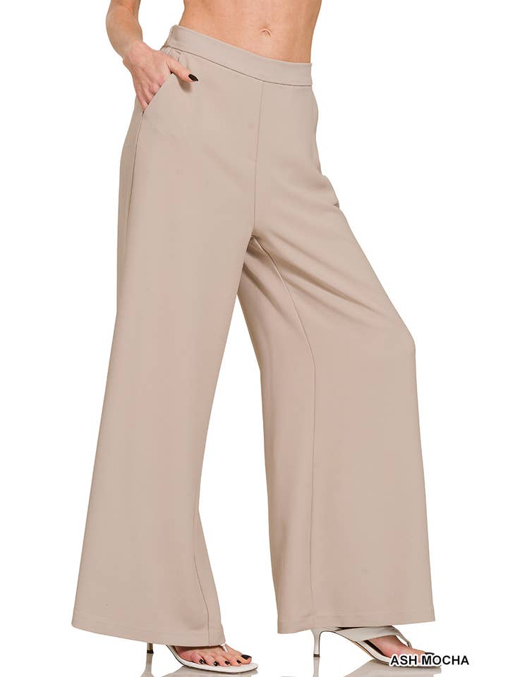 Vanilla Monkey - Wholesale Pants - Women's - Relaxed Fit Elastic Waisted Wide Leg Pants4