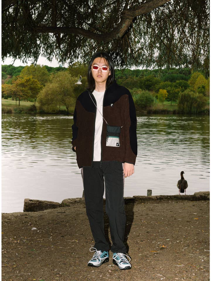 wetheknot - Wholesale Fleece - Men's - Recycled fleece jacket (brown) — Recycled polyester4