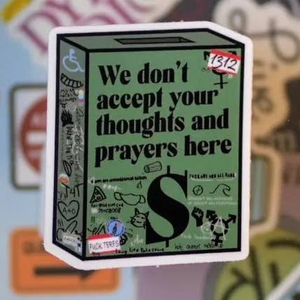 Wir akzeptieren deine Gedanken und Gebete hier nicht für den Großhandel von Salted Fruit Shop