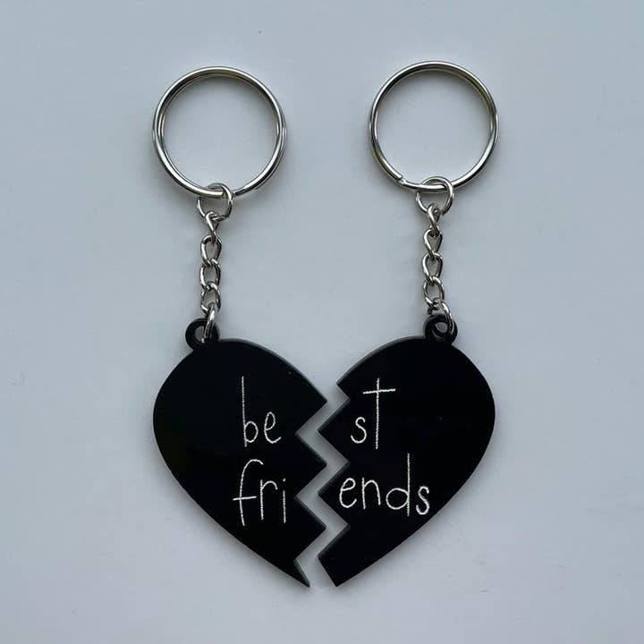 Best Friends Keychain for wholesale by under the stairs paper co.