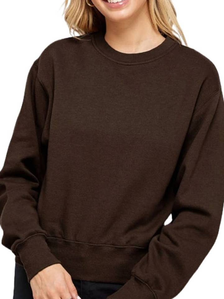 Fleece Basic Sweatshirt for wholesale by Vanilla Monkey