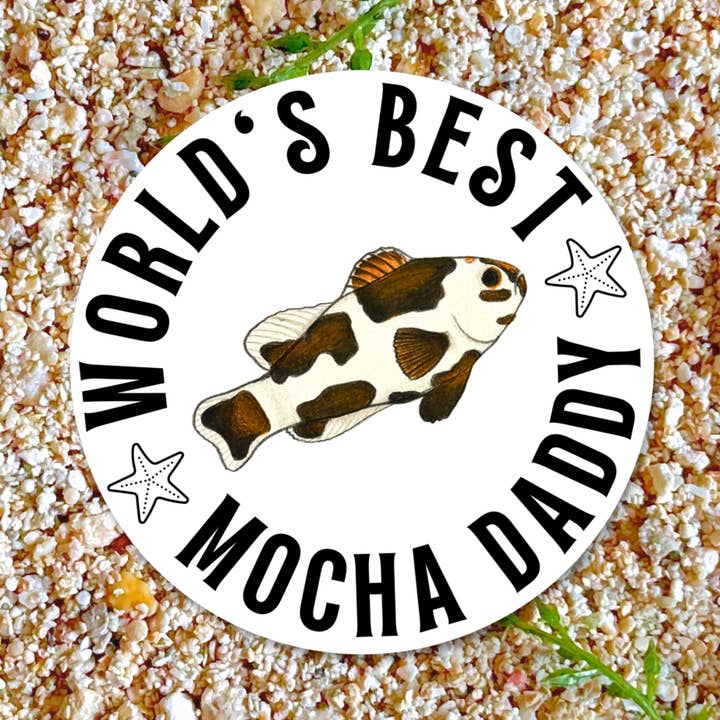 Autocollant Funny Clownfish Daddy, passionné de récifs et de coraux pour la vente par Fins and Frags