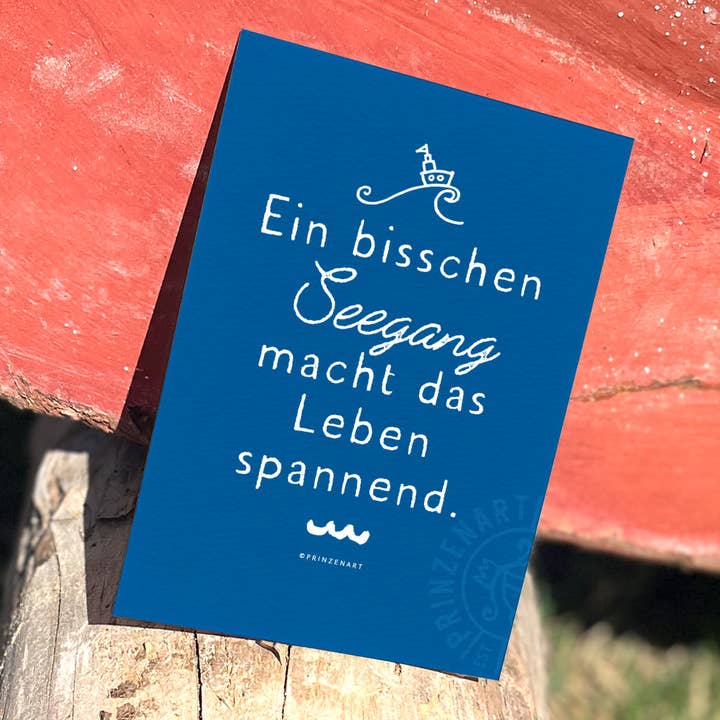 Postcard "Sea State" | Motivational Saying North Sea for wholesale by Prinzenart