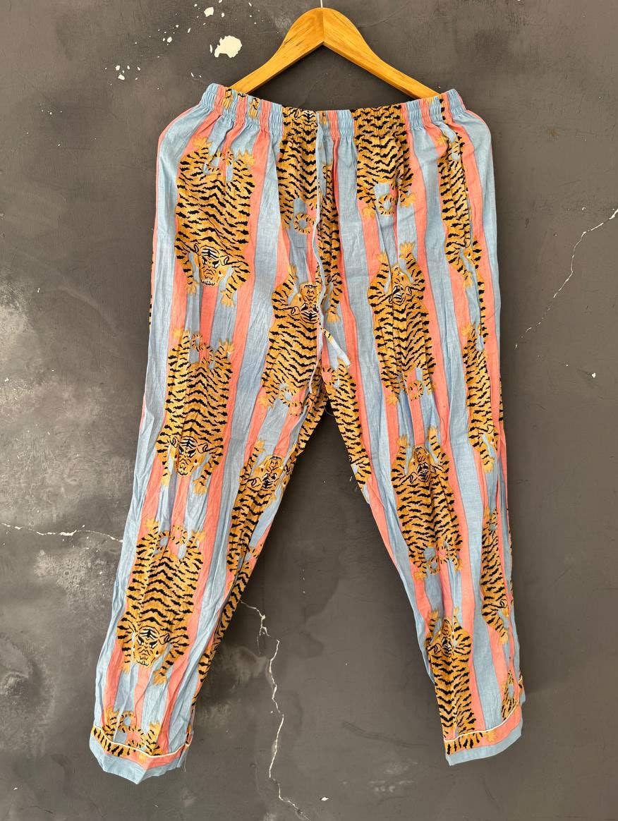 bhavnas boutique - Wholesale Sleepwear Set - Women's - PJ Set Tiger Print Women Suit Indian Cotton Night Wear Suit3