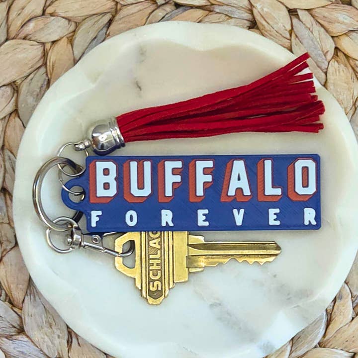 Buffalo Forever Keychain - Block Lettering for wholesale by ModoWorks