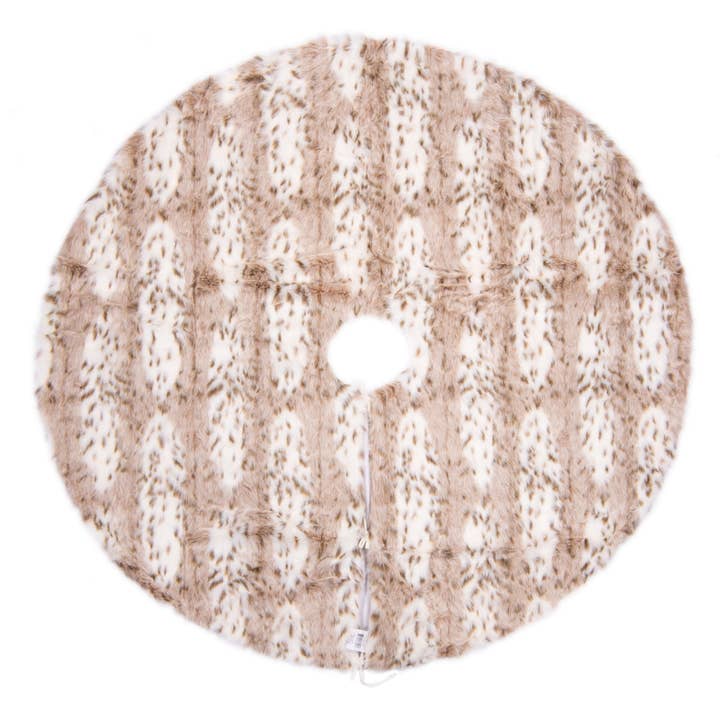 Vickerman 72" Iberian Faux Fur Tree Skirt for wholesale by Vickerman