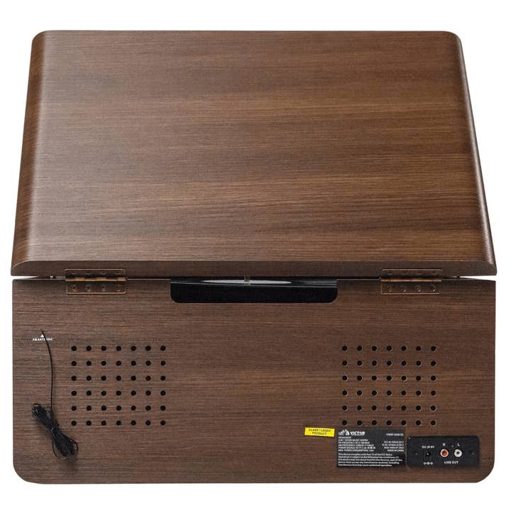 JupiterGear Home - Wholesale Speakers - Victor Monument 8-in-1 Wood Music Center w 3-Speed Turntable5