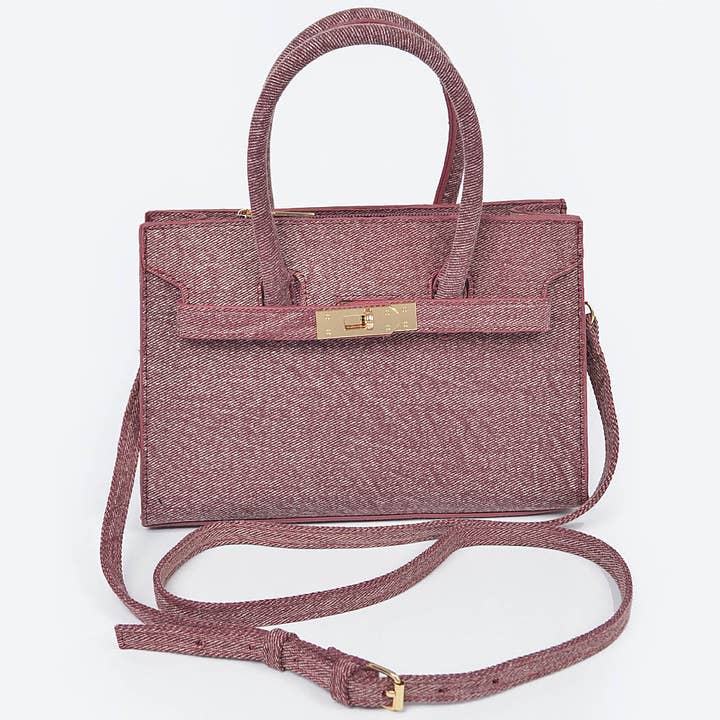 3AM BY H&D ACCESSORIES - Wholesale Top Handle Bag - Women's - Denim Handbag