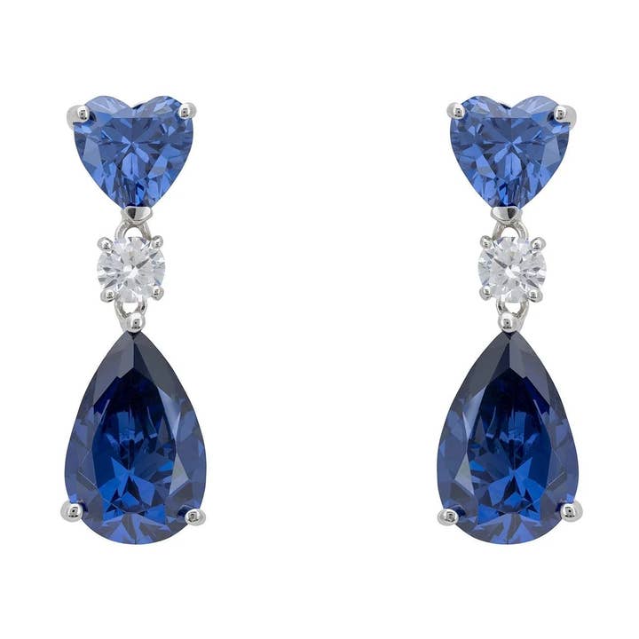 Latelita – wholesale Dangle earrings – Irina Tanzanite Teardrop Earrings Silver0