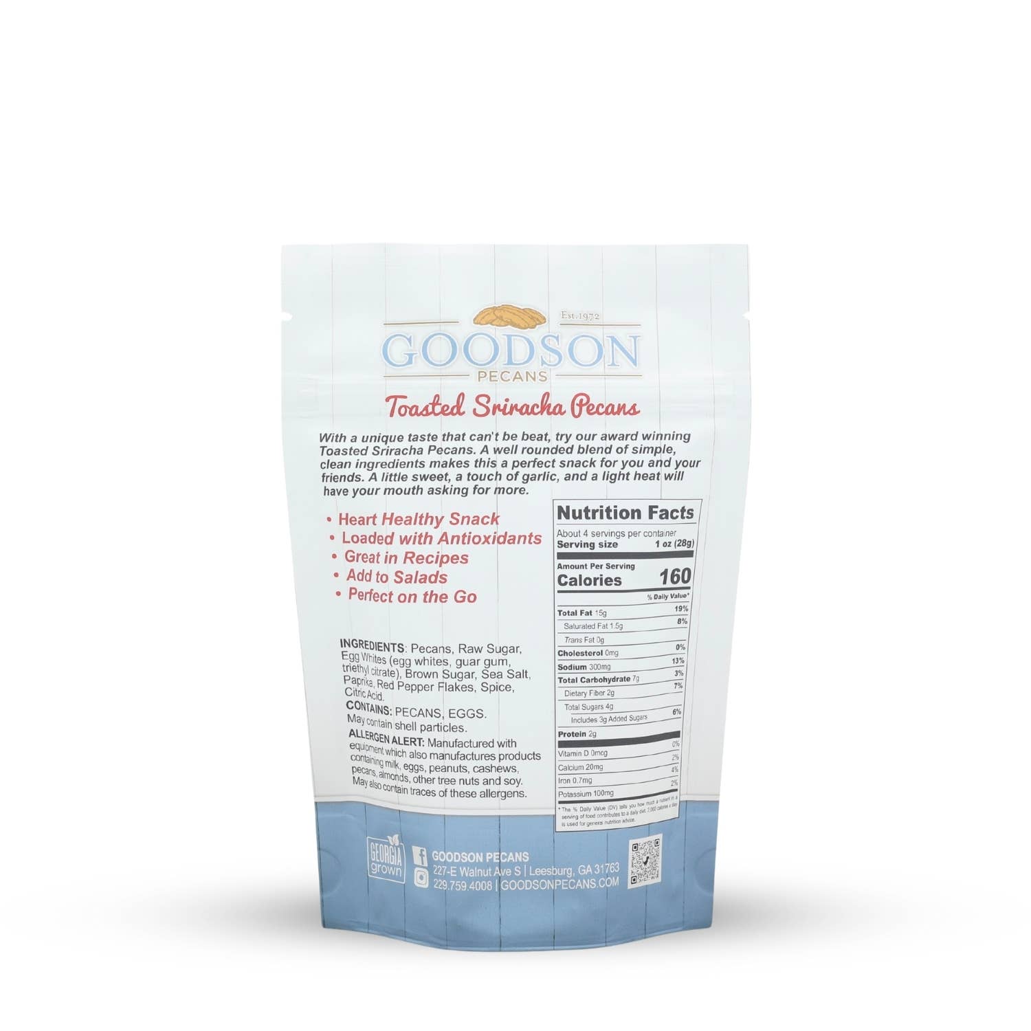 Goodson Pecans - Vente Noix - Pecanes de Sriracha grillées2