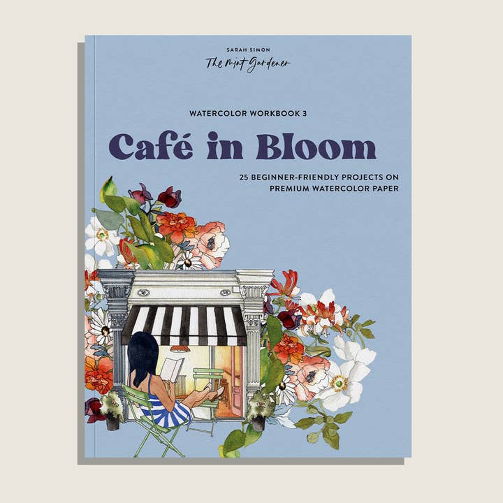 Paige Tate & Co. - Wholesale Book - Adult - Watercolor Workbook: Café in Bloom