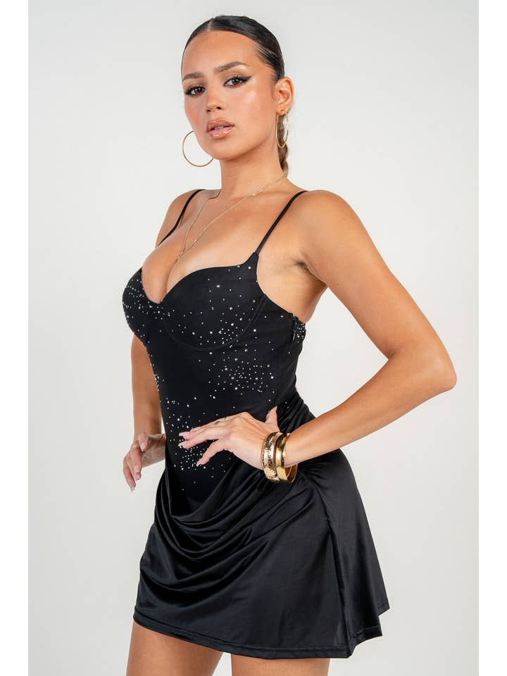 PRIVY - Wholesale Dress - Women's - HD30540B / Embellished Mini Dress2