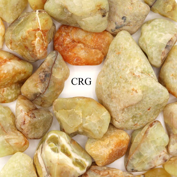 Lotto da 8 once opale giallo liscio non lucido - semilucido per la vendita all'ingrosso da parte di Crystal River Gems LLC