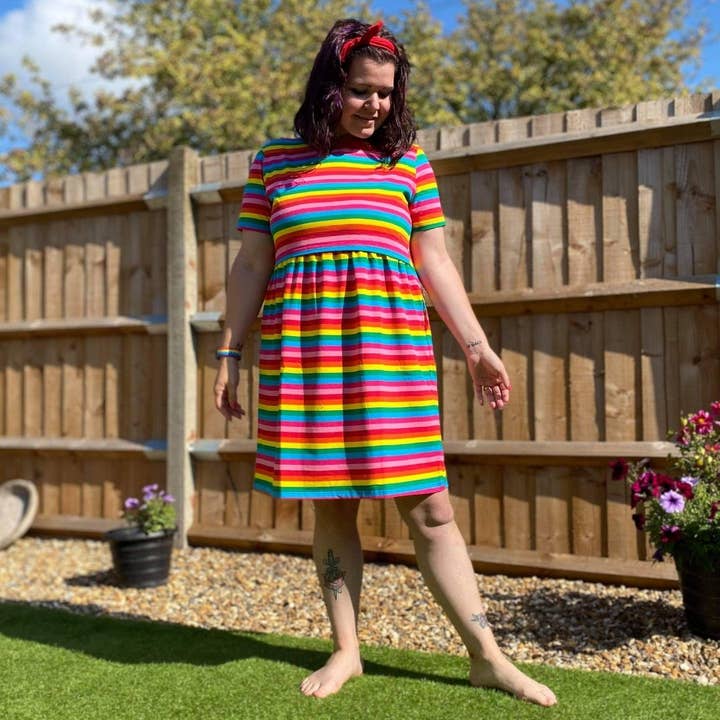 Rainbow Breastfeeding Skater Dress for wholesale by Stylish Collective