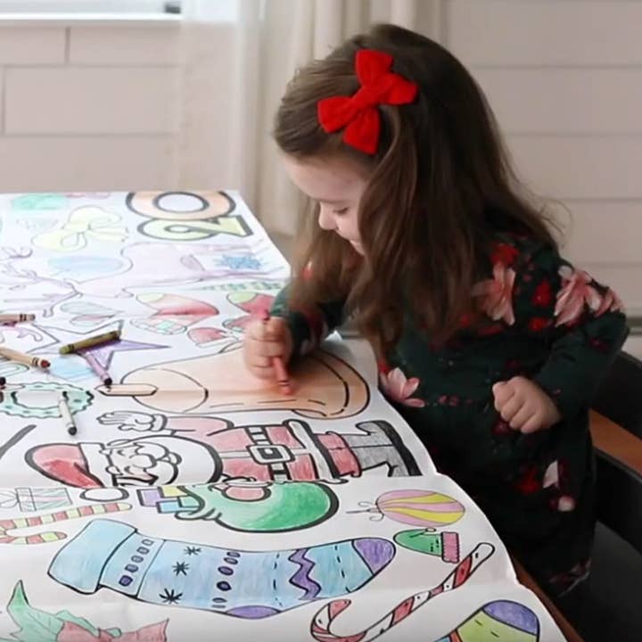 Creative Crayons Workshop – Großhandel Tischdecke zum Ausmalen – Kind & Baby – Tischdecke zum Ausmalen von Weihnachten | Familienaktivität zu Weihnachten