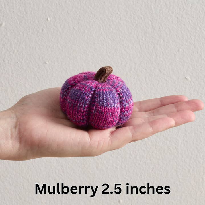 Your Heart's Content - Wholesale Decorative Tabletop Object - Cozy Pumpkins, Variegated Knit Yarn Colors, Handcrafted Gift23