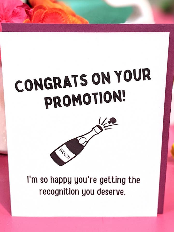 Congrats on Your Promotion Card for wholesale by Cards o' Glee LLC