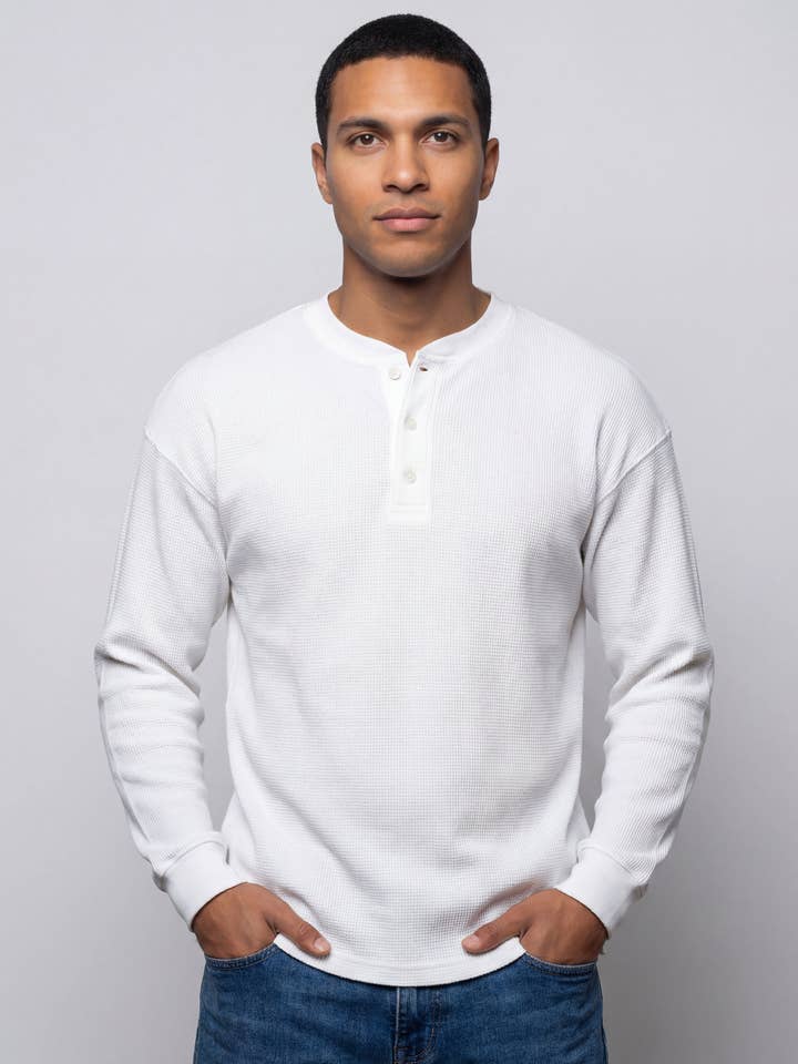 Harbor Thermal Henley for wholesale by Original Paperbacks