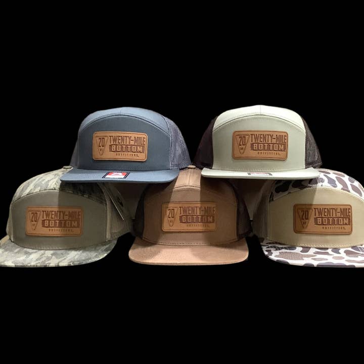 20 MB 7 Panel Leather Patch for wholesale by 20 Mile Bottom Outfitters