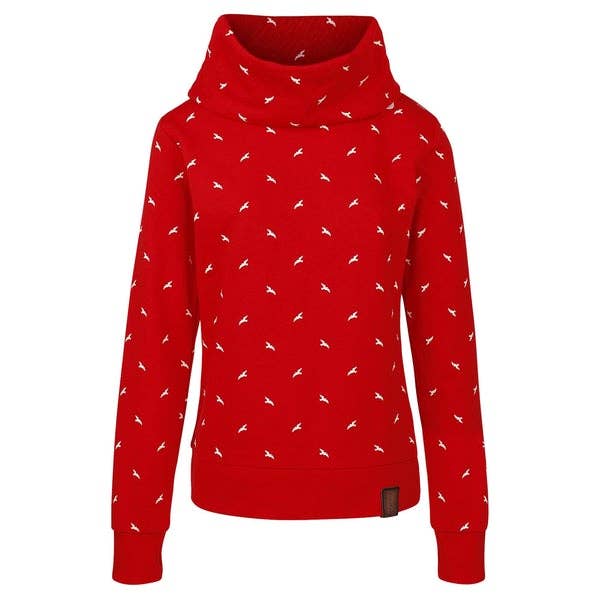 Turtleneck sweater eco slim fit red birds red for wholesale by Jumpster