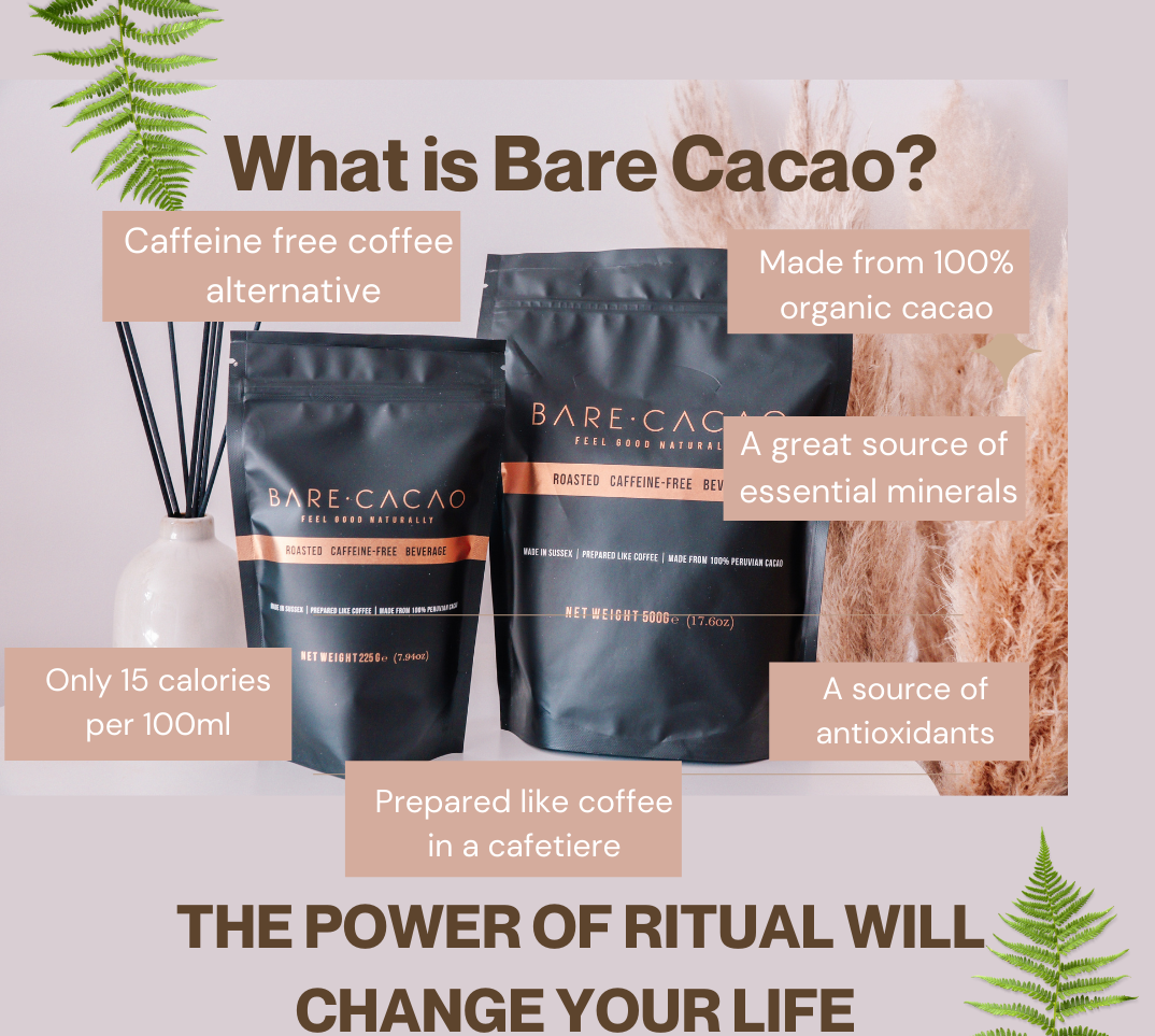 Bare Cacao - Wholesale Ground Coffee - Bare Cacao - brewed cacao  coffee alternative 225g3