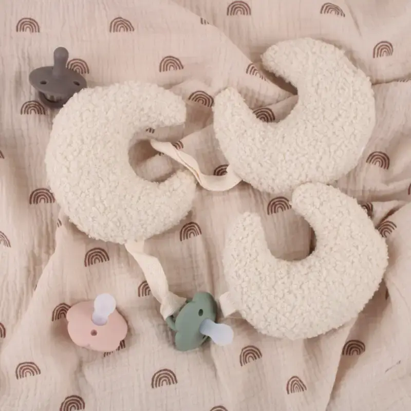 Mansa Bois - Wholesale Pacifier Clip - Baby - Moon Shape Pacifier Clip, Pacifier Holder, Lovey Gift For Ba1