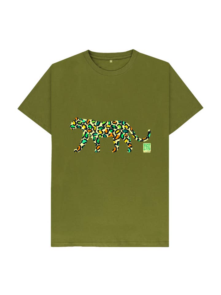 Dodo & Pals - Vendita all'ingrosso Maglietta serigrafata - Bambini - T-shirt leopardata verde per bambini