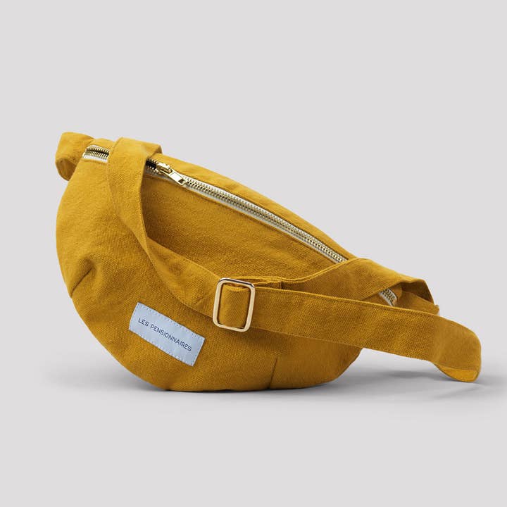 Les Pensionnaires - Wholesale Belt Bag - Women's - Organic cotton canvas fanny pack in saffron yellow