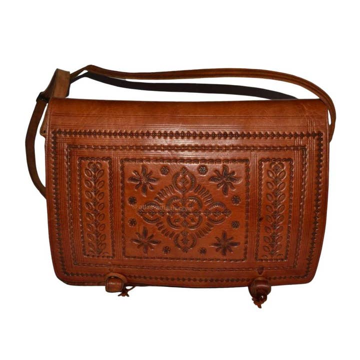 Modello di borsa a tracolla per la vendita all'ingrosso da parte di Atlas artisan