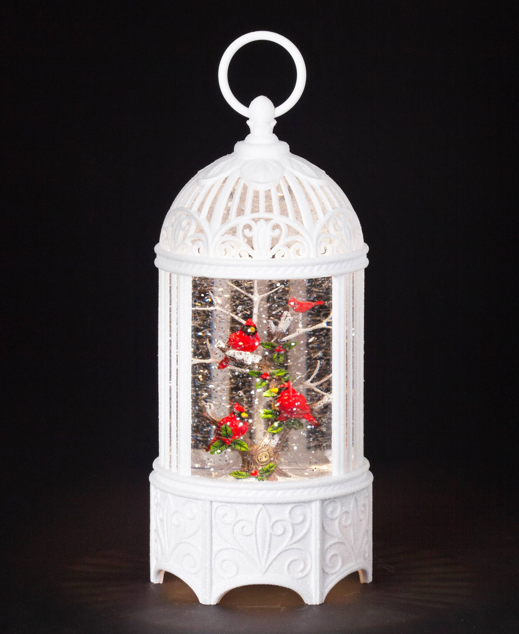 Roman - Wholesale Christmas Decoration - Lighted Swirl Birdcage Cardinals on Branch3