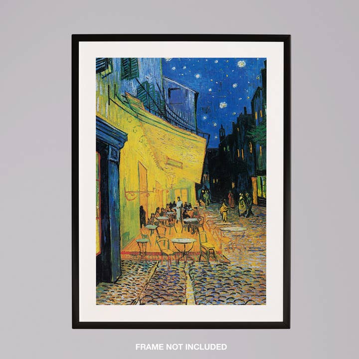 Cafe Terrace at Night - Vincent van Gogh - Rolled Poster Wall Art Print for wholesale by House Prints