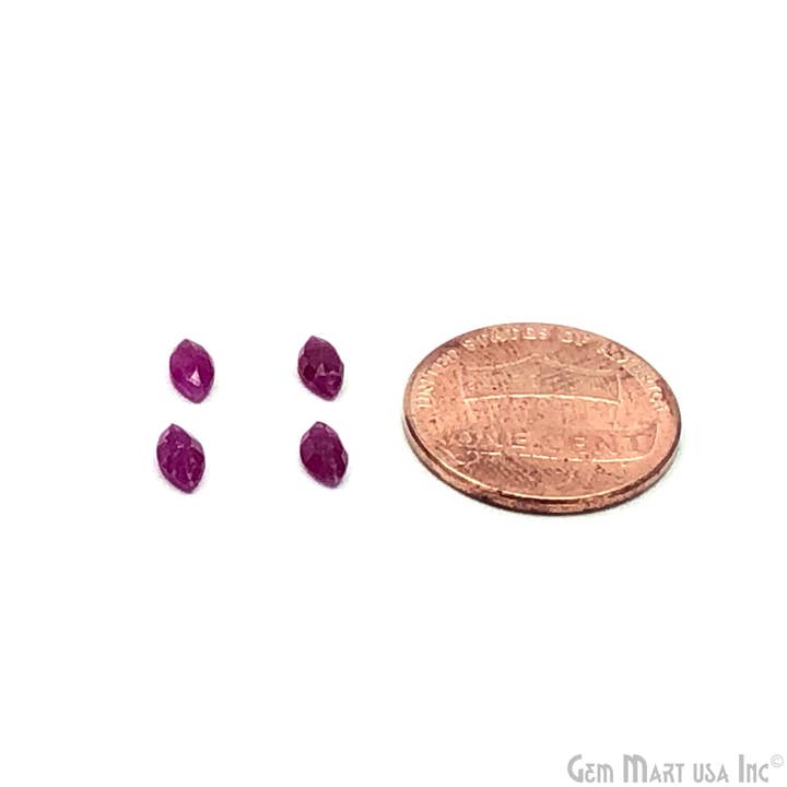 GemMartUSA - Wholesale Spiritual Stone/Crystal - Natural Ruby Marquise Faceted Loose Gemstone, 6x3mm, 1Carats2
