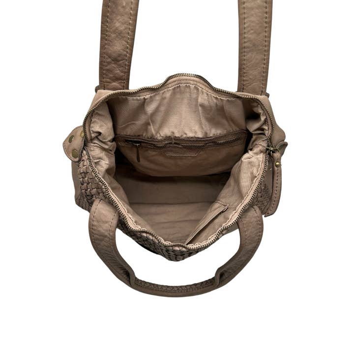 Louisa lee - Wholesale Shoulder Bag - Women's - TAMARA LARGE 2 POCKET WASHED LEATHER SHOULDER BAG6