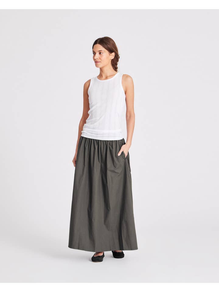 gai-lisva - Wholesale Skirt - Women's - Astrid Long Skirt Poplin - Beluga
