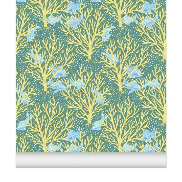 Little Cabari - Wholesale Wallpaper - RÉCIF wallpaper color Vert d'eau1