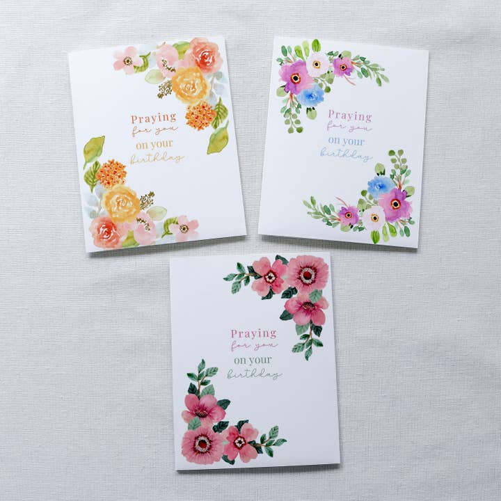 Boxed Set of 6 or 12 Christian Birthday Cards for wholesale by Darling Rosary