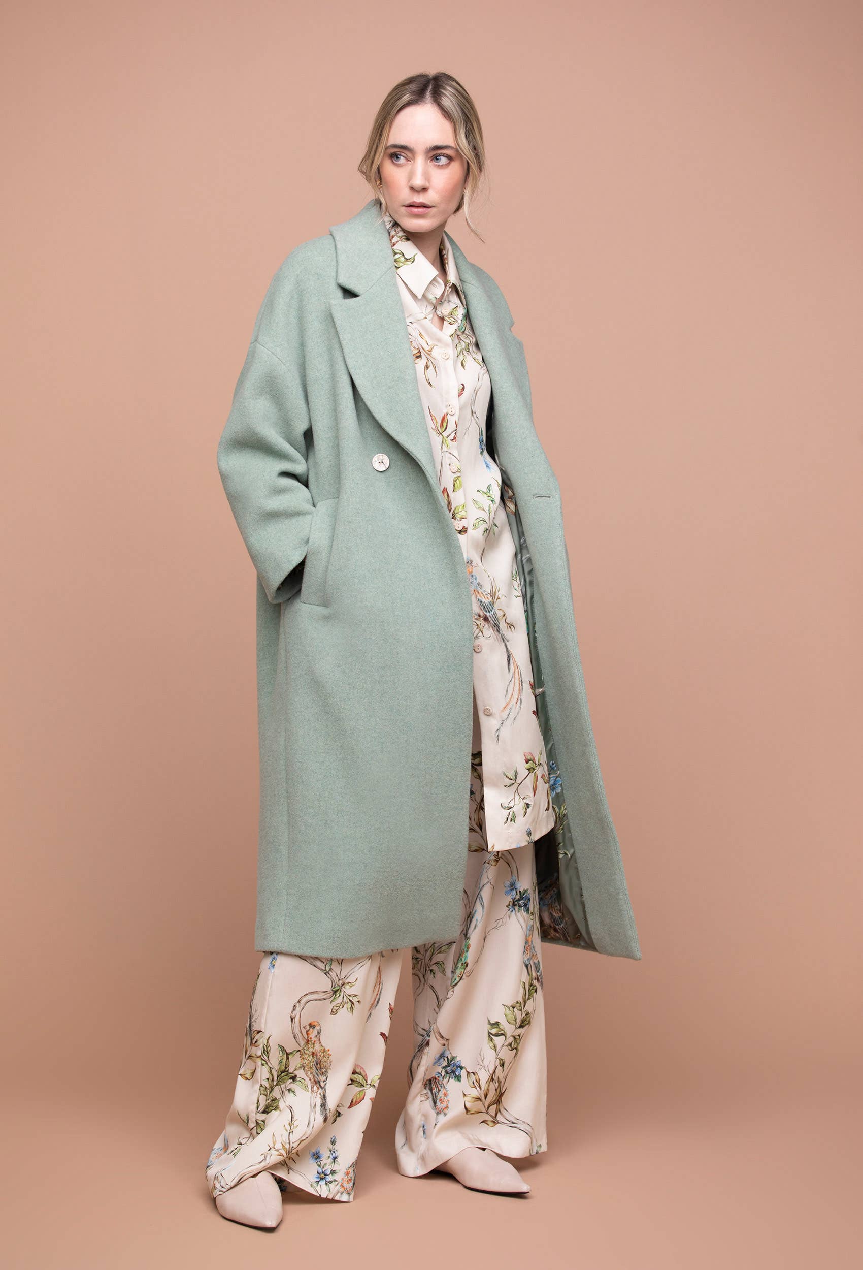 Greenkiss - Vente Manteau – femme - Manteau long oversize croisé en laine4